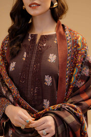 Nishat Sunehray Din Embroidered Khaddar Unstitched 3Pc Suit - 42303139