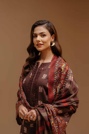 Nishat Sunehray Din Embroidered Khaddar Unstitched 3Pc Suit - 42303139