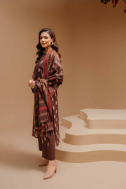 Nishat Sunehray Din Embroidered Khaddar Unstitched 3Pc Suit - 42303139