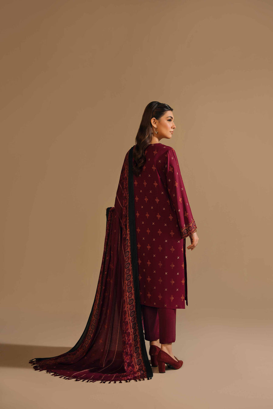 Nishat With You Unstitched Embroidered Linen 3Pc Suit - 42303151