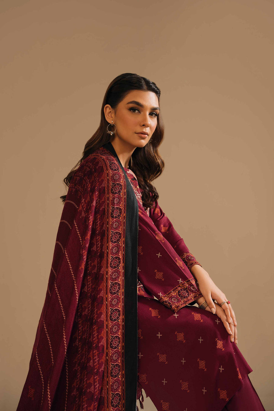 Nishat With You Unstitched Embroidered Linen 3Pc Suit - 42303151