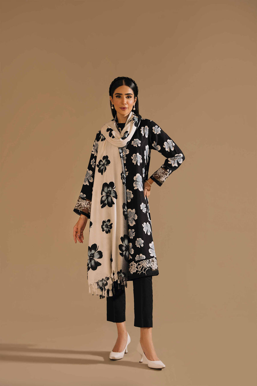 Nishat With You Unstitched Embroidered Linen 3Pc Suit - 42303152