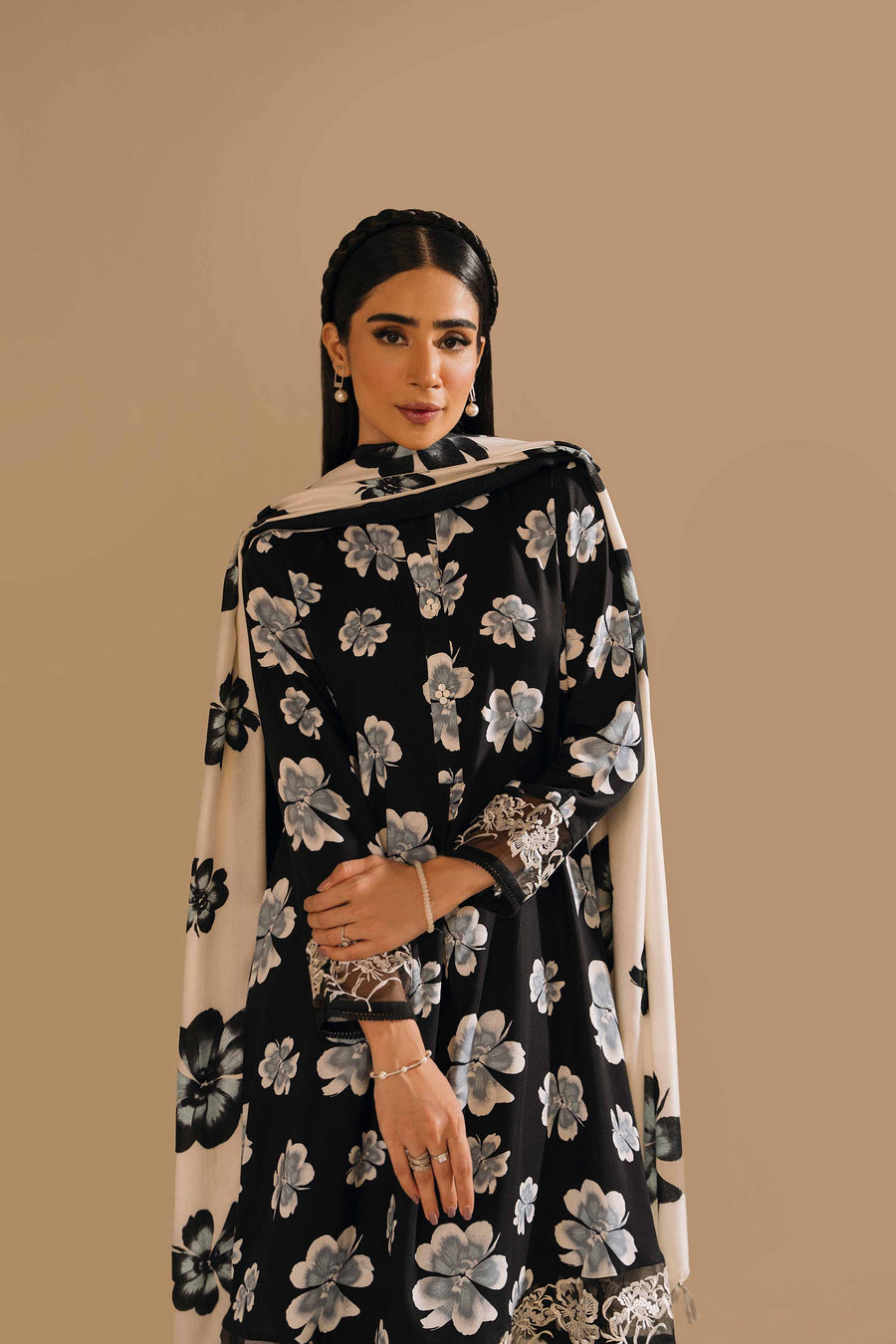 Nishat With You Unstitched Embroidered Linen 3Pc Suit - 42303152