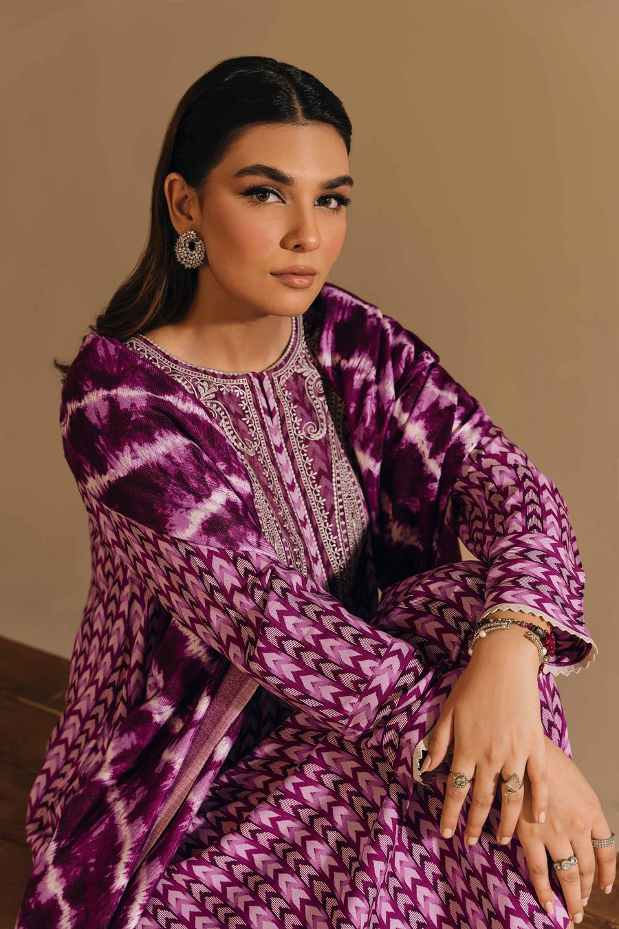 Nishat With You Unstitched Embroidered Linen 3Pc Suit - 42303153
