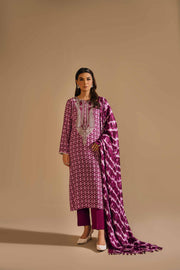 Nishat With You Unstitched Embroidered Linen 3Pc Suit - 42303153