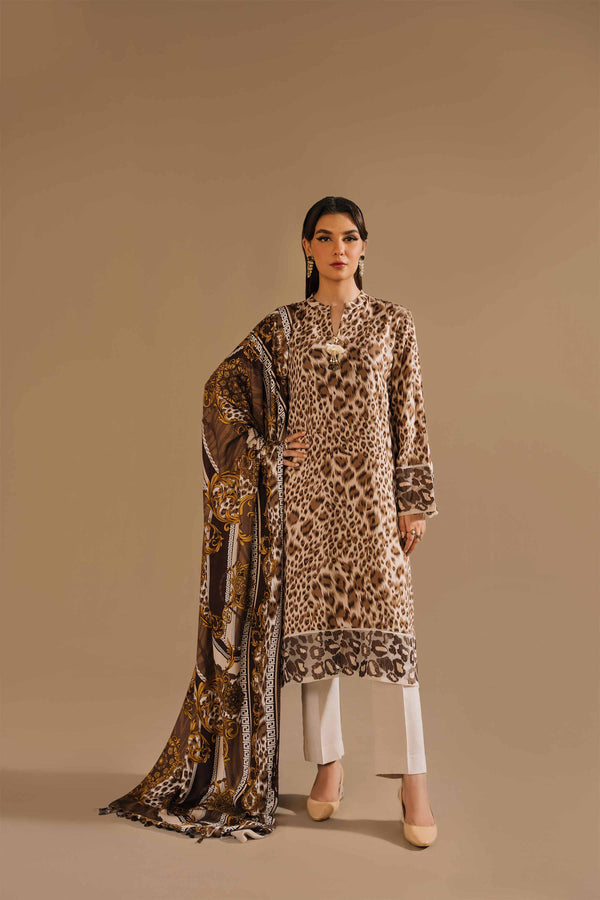 Nishat With You Unstitched Embroidered Linen 3Pc Suit - 42303154