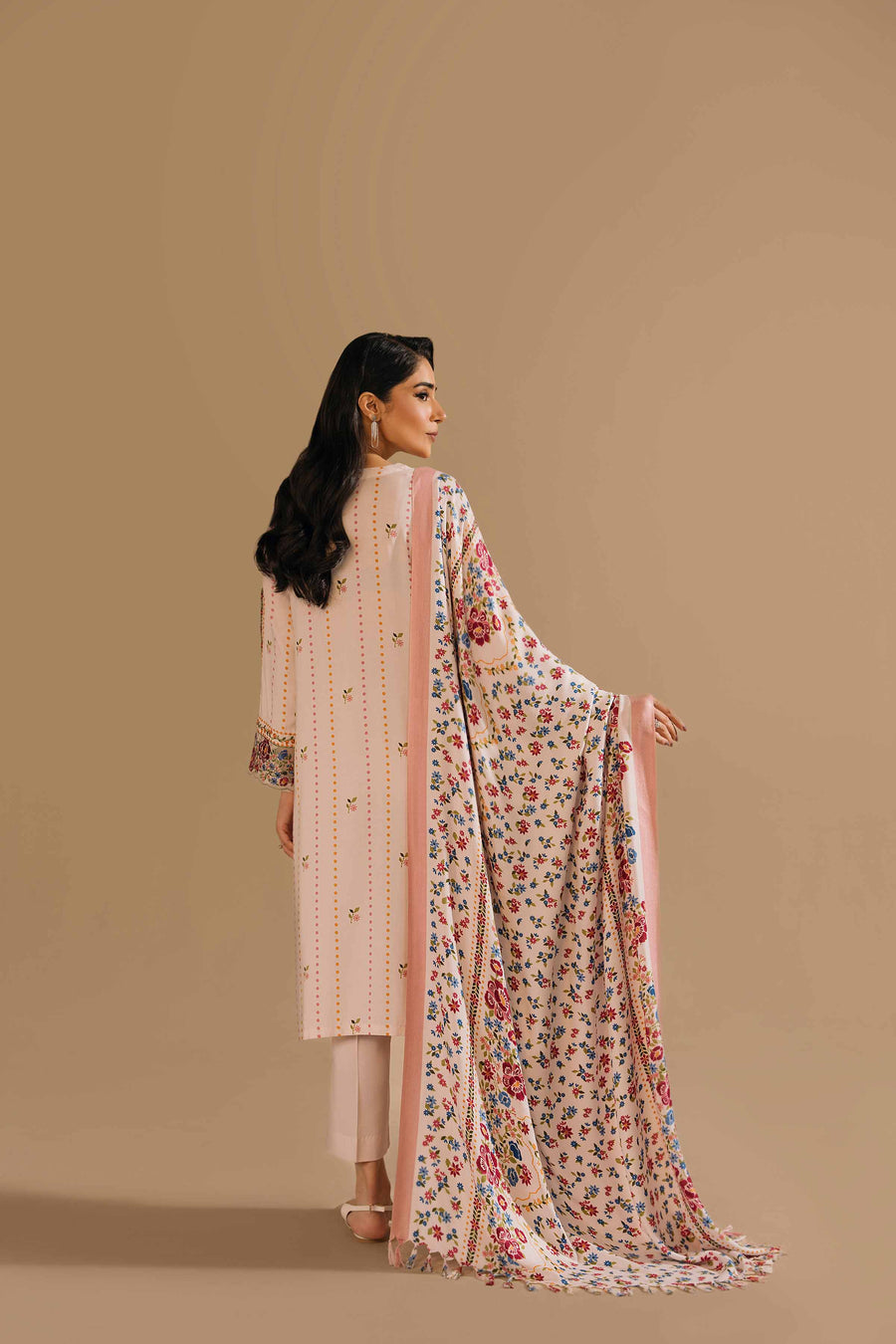 Nishat With You Unstitched Embroidered Linen 3Pc Suit - 42303156