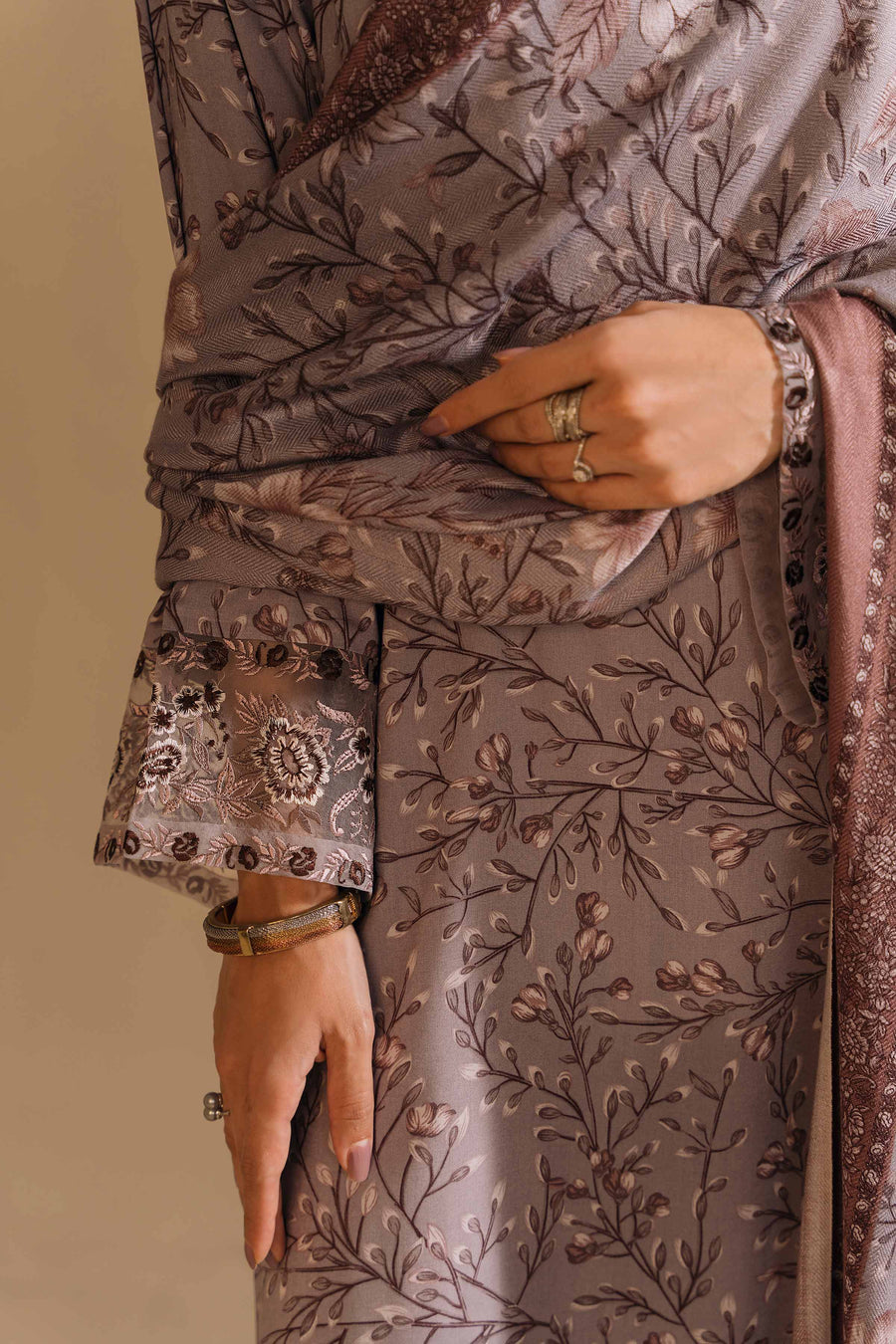 Nishat With You Unstitched Embroidered Linen 3Pc Suit - 42303157