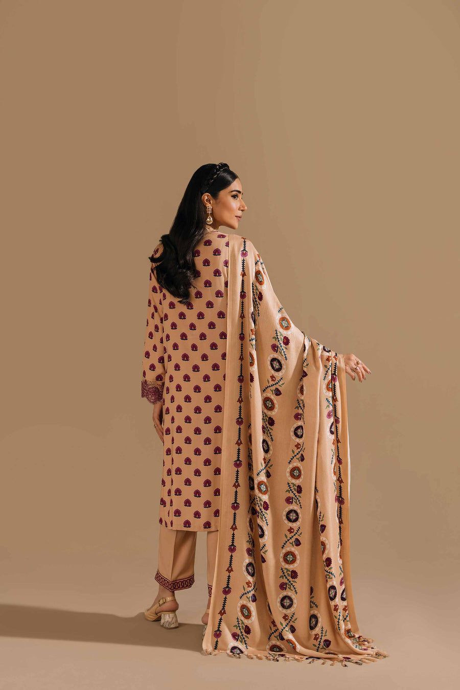 Nishat With You Unstitched Embroidered Linen 3Pc Suit - 42303158