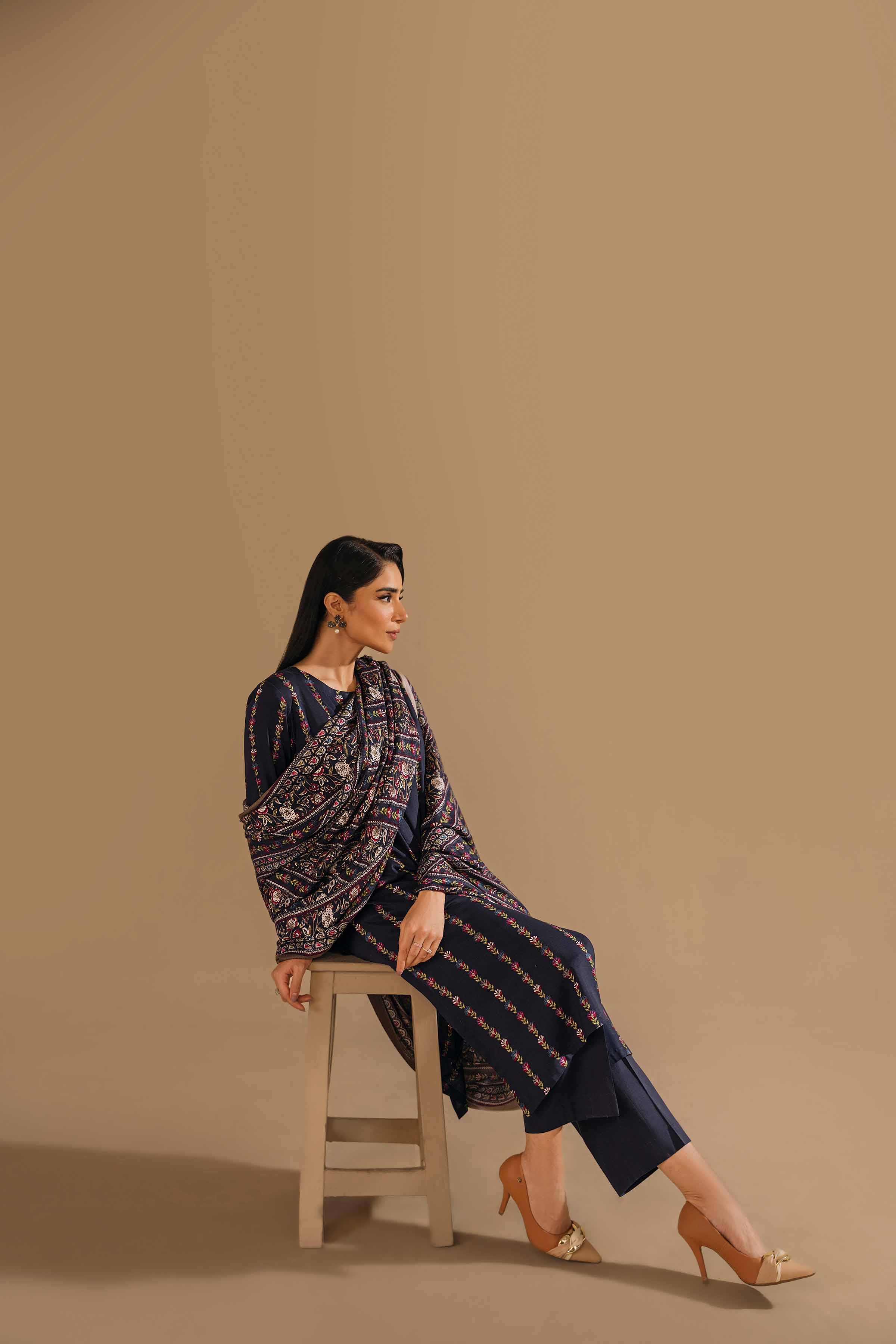 Nishat With You Unstitched Printed Linen 3Pc Suit - 42303161