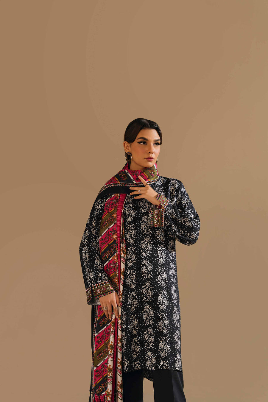 Nishat With You Unstitched Printed Linen 3Pc Suit - 42303164
