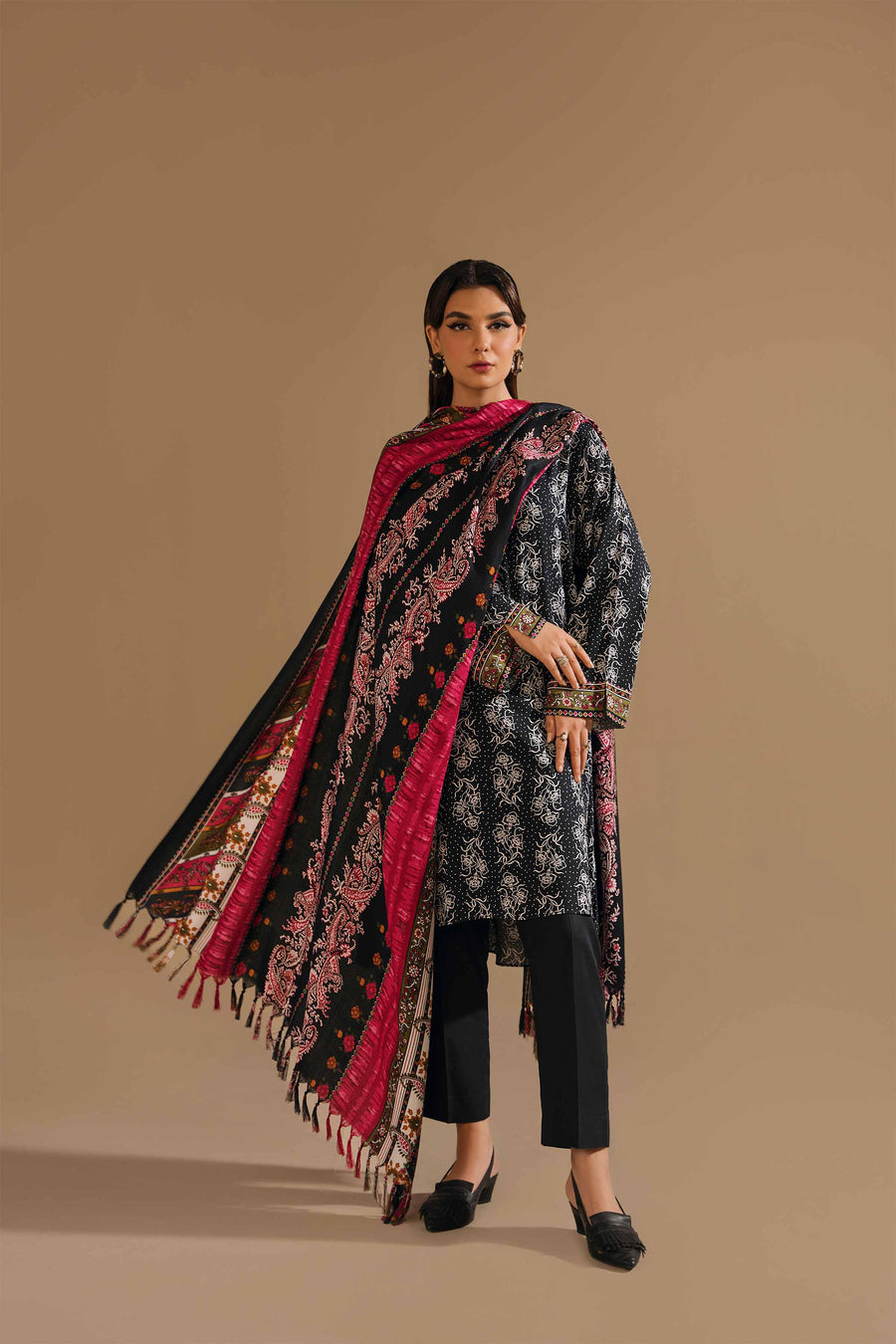 Nishat With You Unstitched Printed Linen 3Pc Suit - 42303164