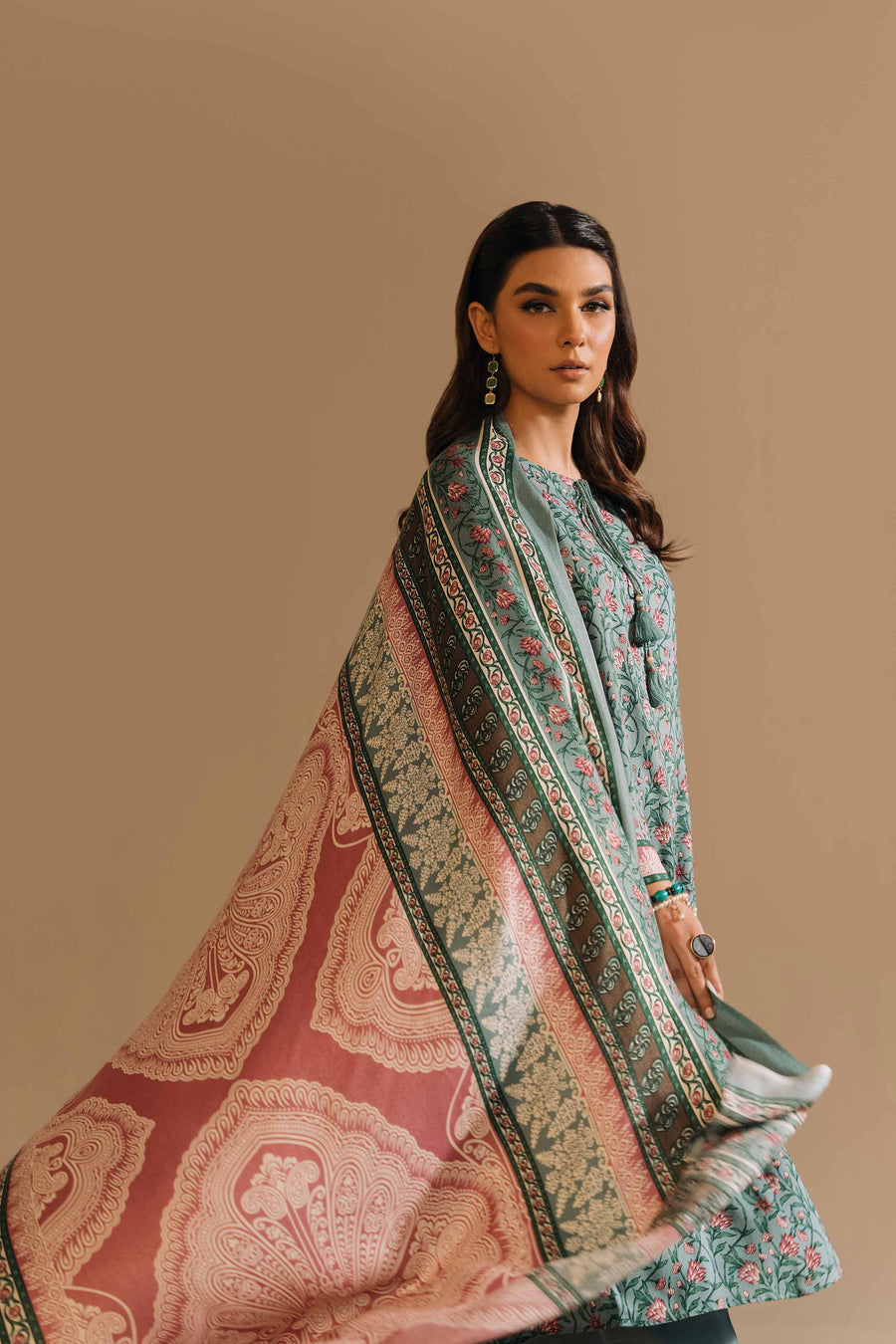 Nishat With You Unstitched Printed Linen 3Pc Suit - 42303167