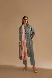 Nishat With You Unstitched Printed Linen 3Pc Suit - 42303167