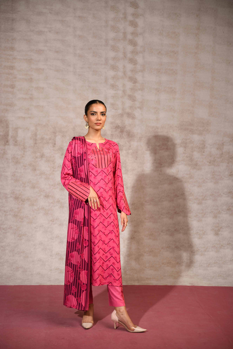 Nishat With You Unstitched Embroidered Linen 3Pc Suit - 42303171