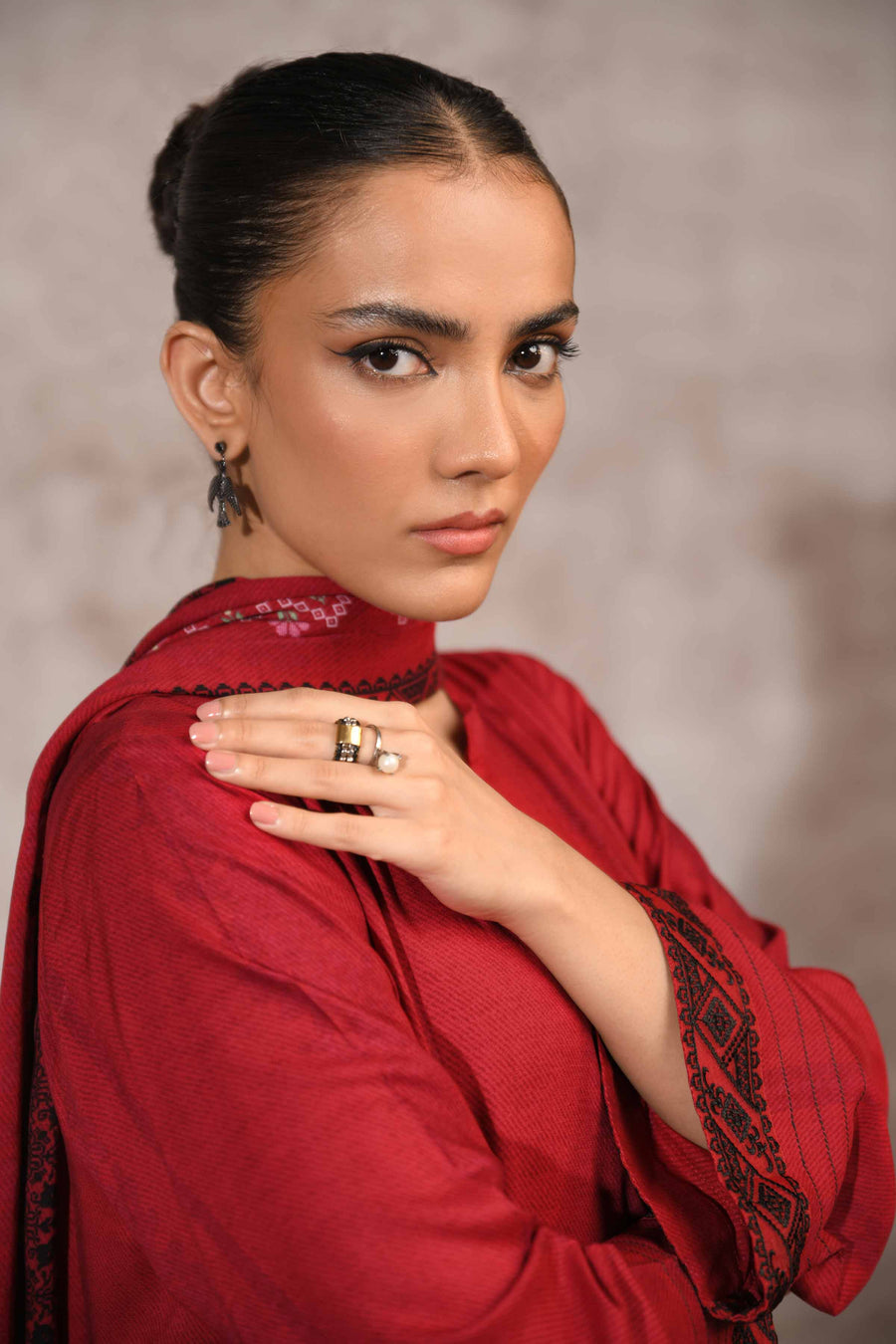 Nishat With You Unstitched Embroidered Linen 3Pc Suit - 42303172