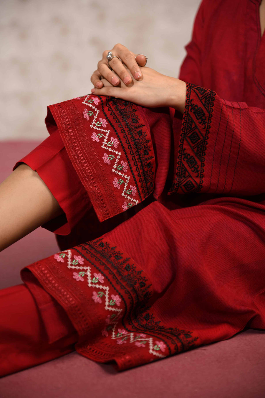Nishat With You Unstitched Embroidered Linen 3Pc Suit - 42303172
