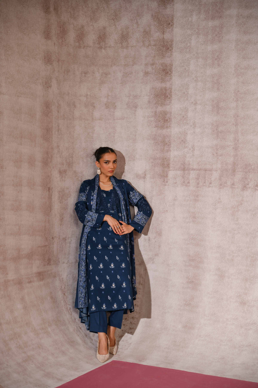Nishat With You Unstitched Embroidered Linen 3Pc Suit - 42303175
