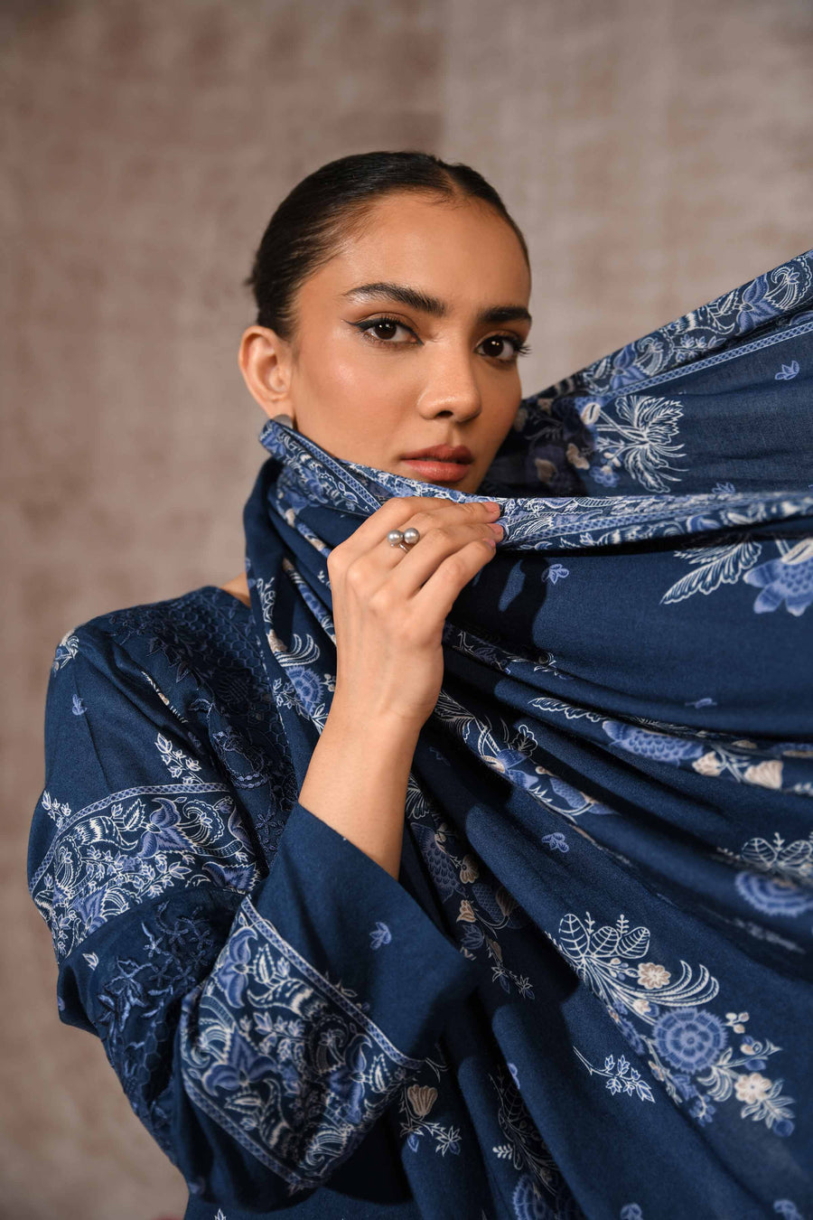 Nishat With You Unstitched Embroidered Linen 3Pc Suit - 42303175