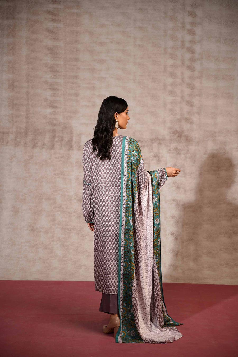 Nishat With You Unstitched Printed Linen 3Pc Suit - 42303176
