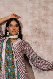 Nishat With You Unstitched Printed Linen 3Pc Suit - 42303176