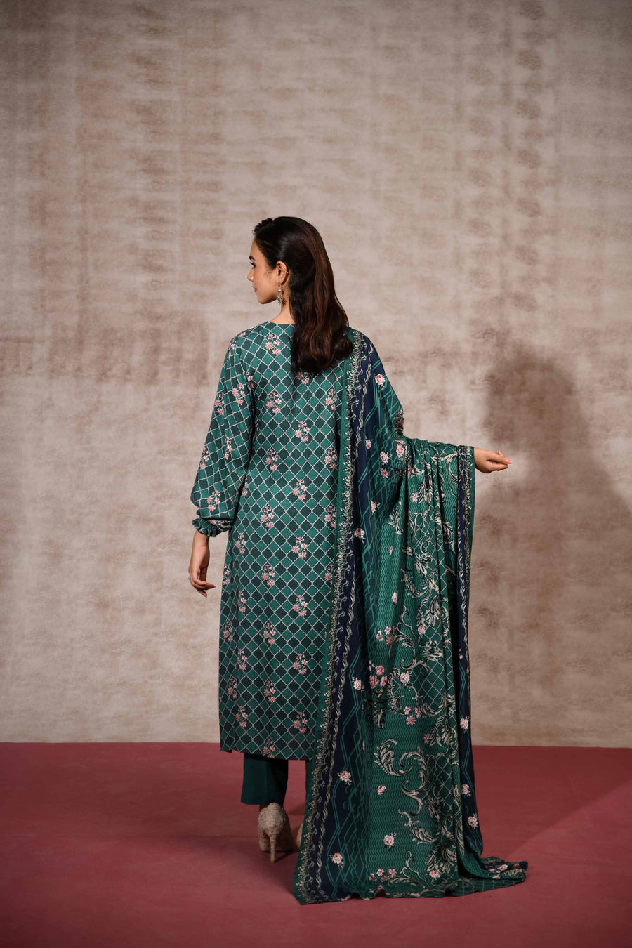 Nishat With You Unstitched Printed Linen 3Pc Suit - 42303181