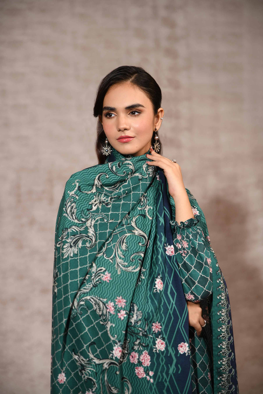 Nishat With You Unstitched Printed Linen 3Pc Suit - 42303181