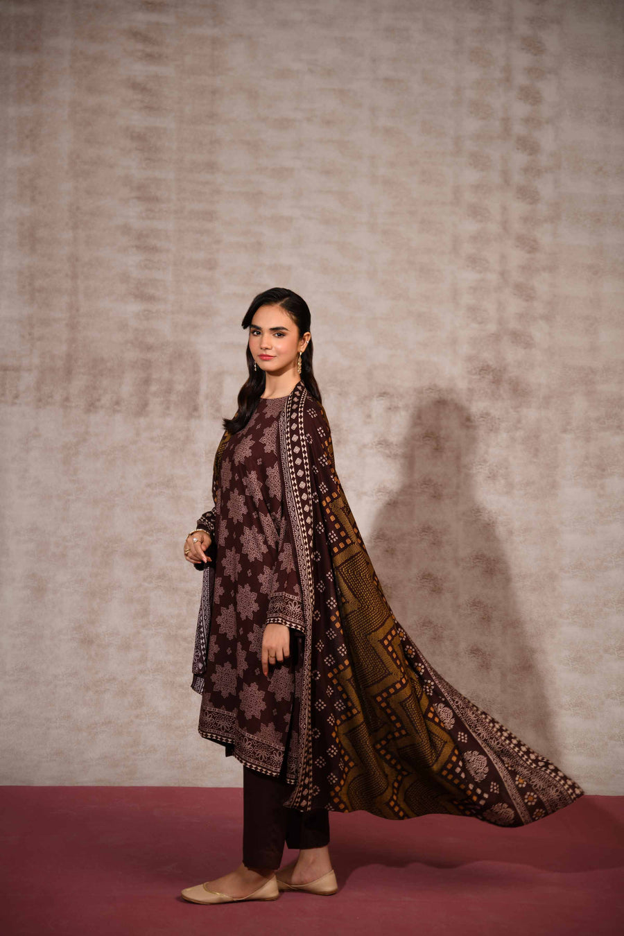 Nishat With You Unstitched Printed Linen 3Pc Suit - 42303183