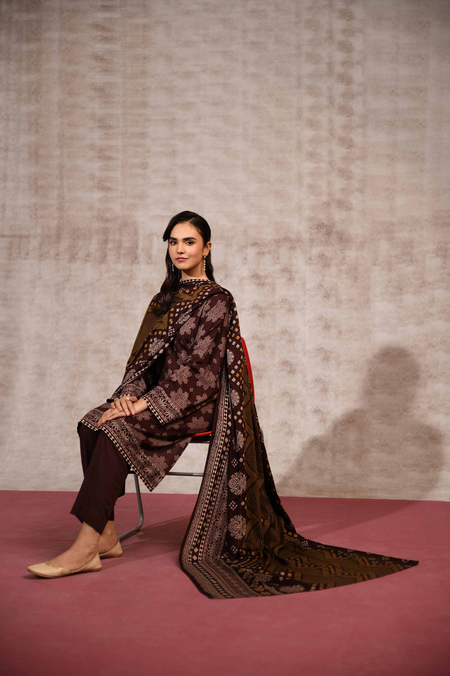 Nishat With You Unstitched Printed Linen 3Pc Suit - 42303183