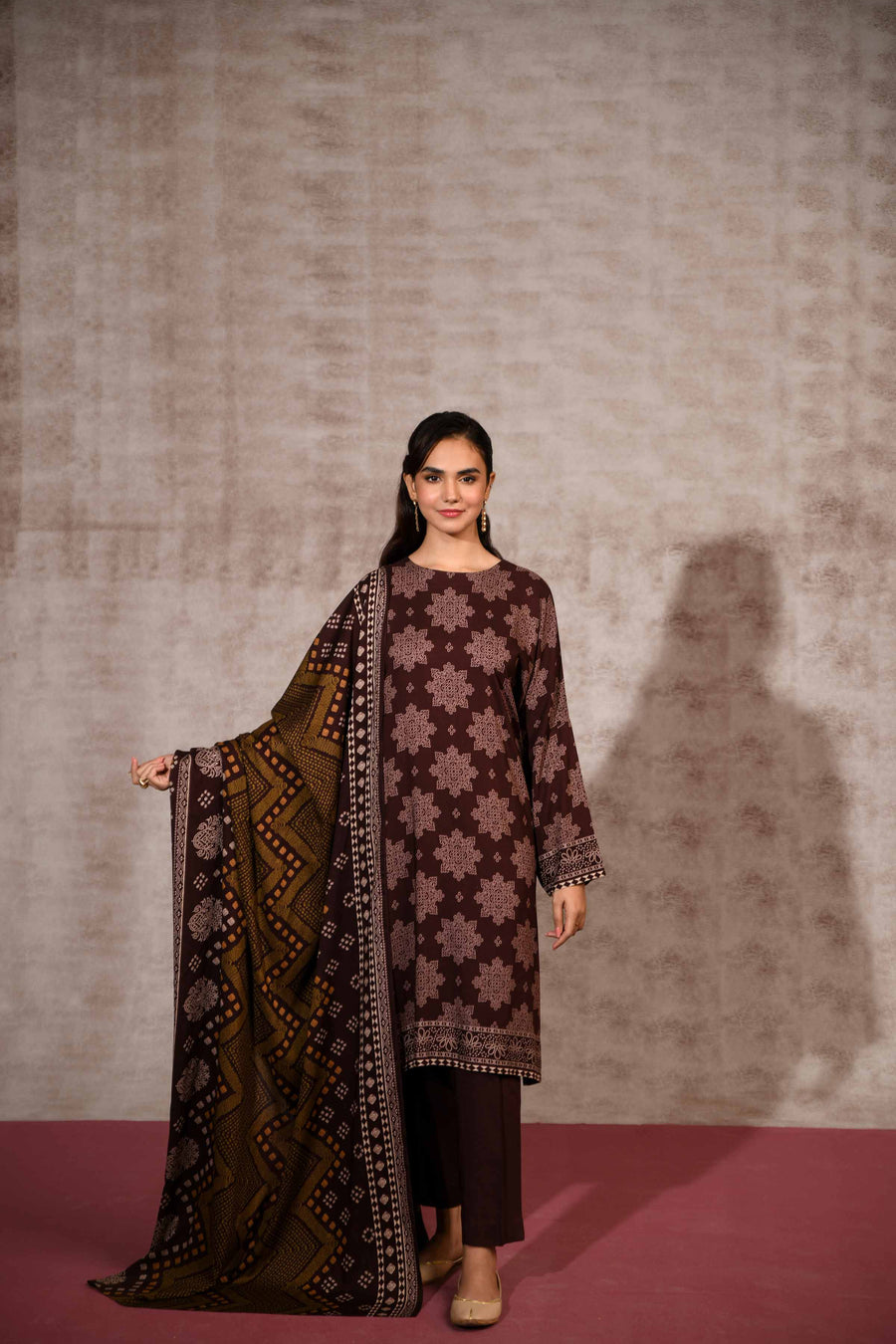 Nishat With You Unstitched Printed Linen 3Pc Suit - 42303183