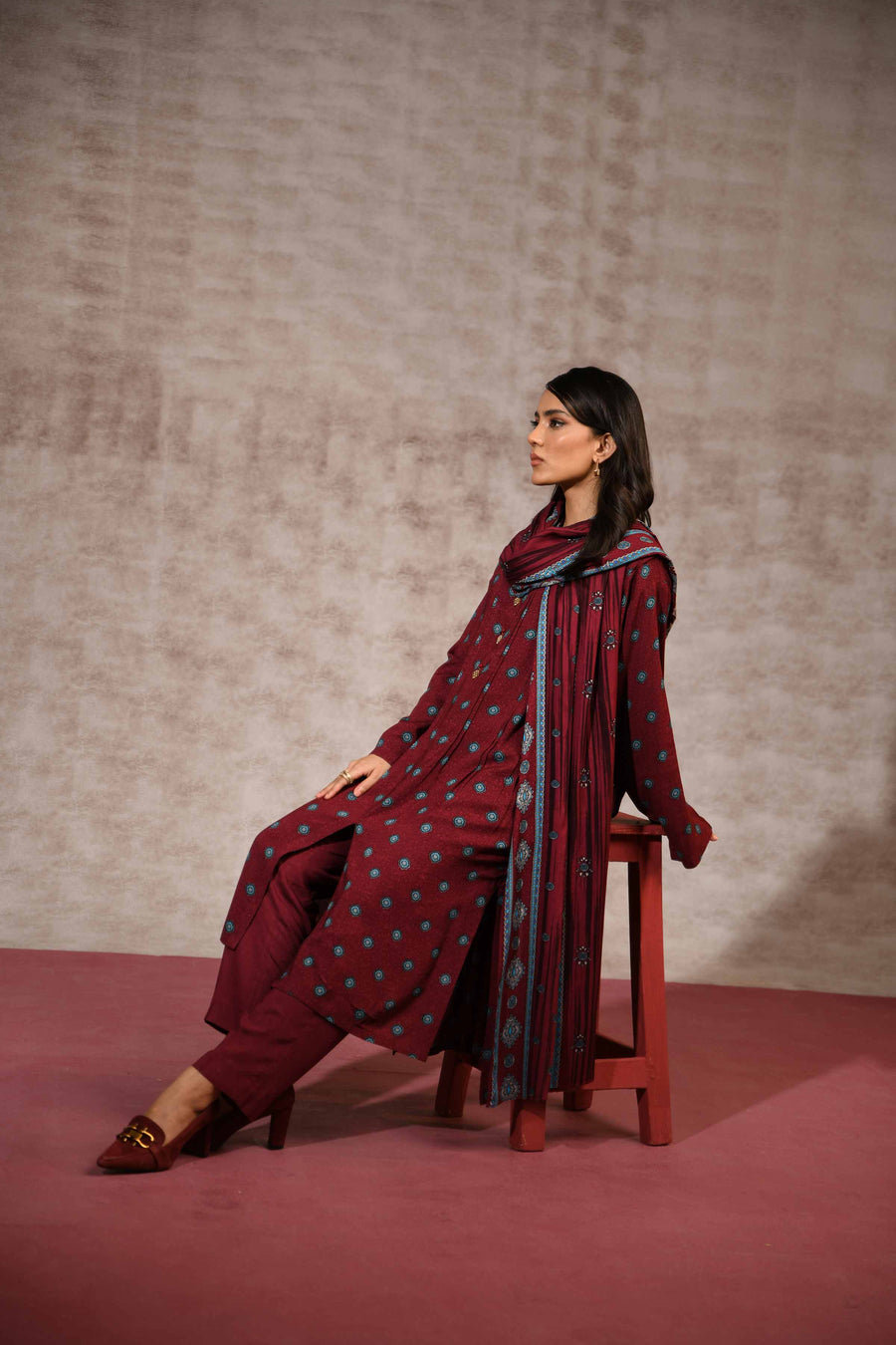 Nishat With You Unstitched Printed Linen 3Pc Suit - 42303184