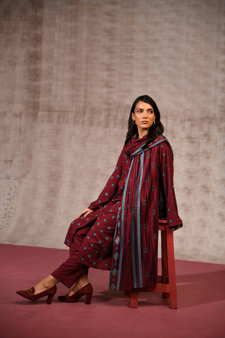 Nishat With You Unstitched Printed Linen 3Pc Suit - 42303184