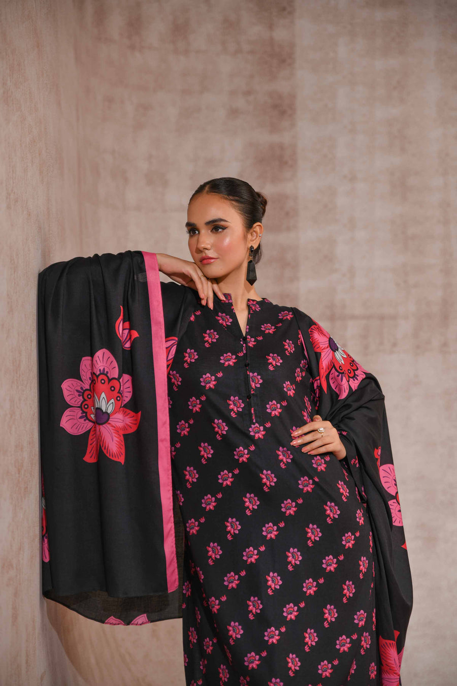 Nishat With You Unstitched Printed Linen 3Pc Suit - 42303185