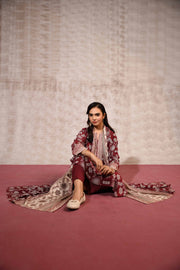 Nishat With You Unstitched Printed Linen 3Pc Suit - 42303187