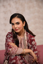 Nishat With You Unstitched Printed Linen 3Pc Suit - 42303187