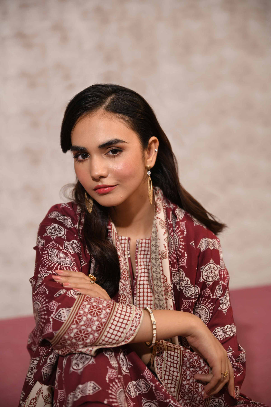 Nishat With You Unstitched Printed Linen 3Pc Suit - 42303187