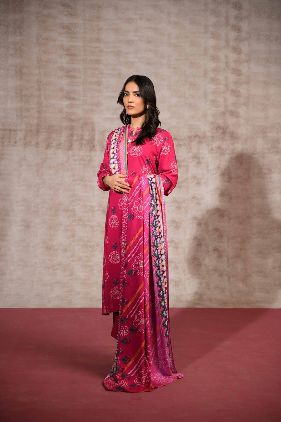 Nishat With You Unstitched Printed Linen 3Pc Suit - 42303189