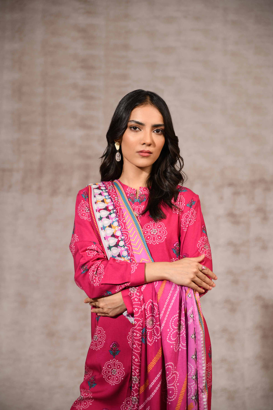Nishat With You Unstitched Printed Linen 3Pc Suit - 42303189