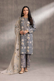 Nishat With You Unstitched Embroidered Khaddar 3Pc Suit - 42303211