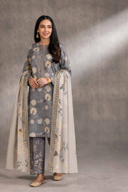 Nishat With You Unstitched Embroidered Khaddar 3Pc Suit - 42303211