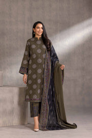 Nishat With You Unstitched Embroidered Khaddar 3Pc Suit - 42303212