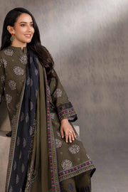 Nishat With You Unstitched Embroidered Khaddar 3Pc Suit - 42303212