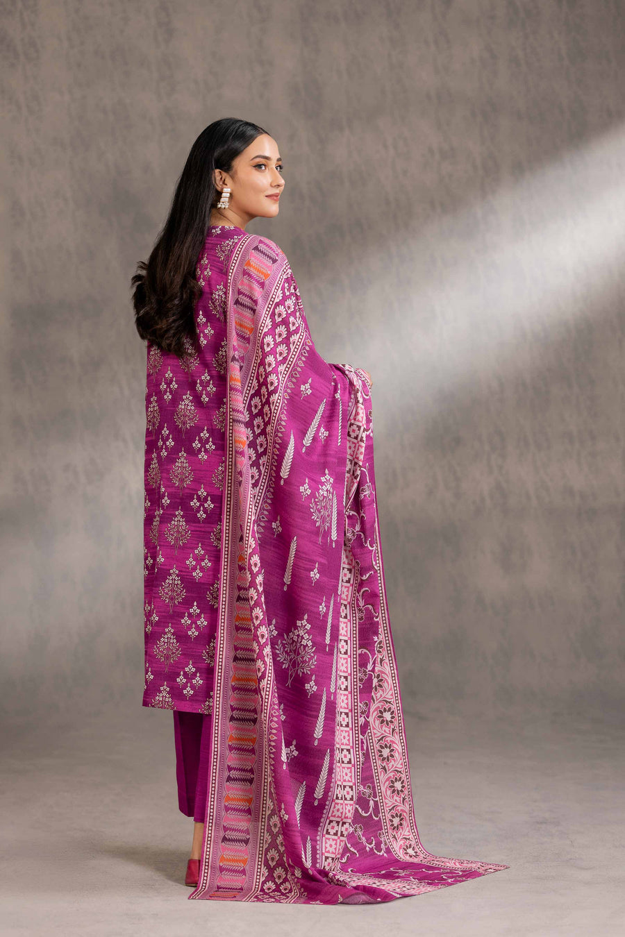 Nishat With You Unstitched Embroidered Khaddar 3Pc Suit - 42303218
