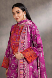 Nishat With You Unstitched Embroidered Khaddar 3Pc Suit - 42303218