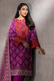 Nishat With You Unstitched Embroidered Khaddar 3Pc Suit - 42303218