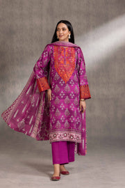 Nishat With You Unstitched Embroidered Khaddar 3Pc Suit - 42303218