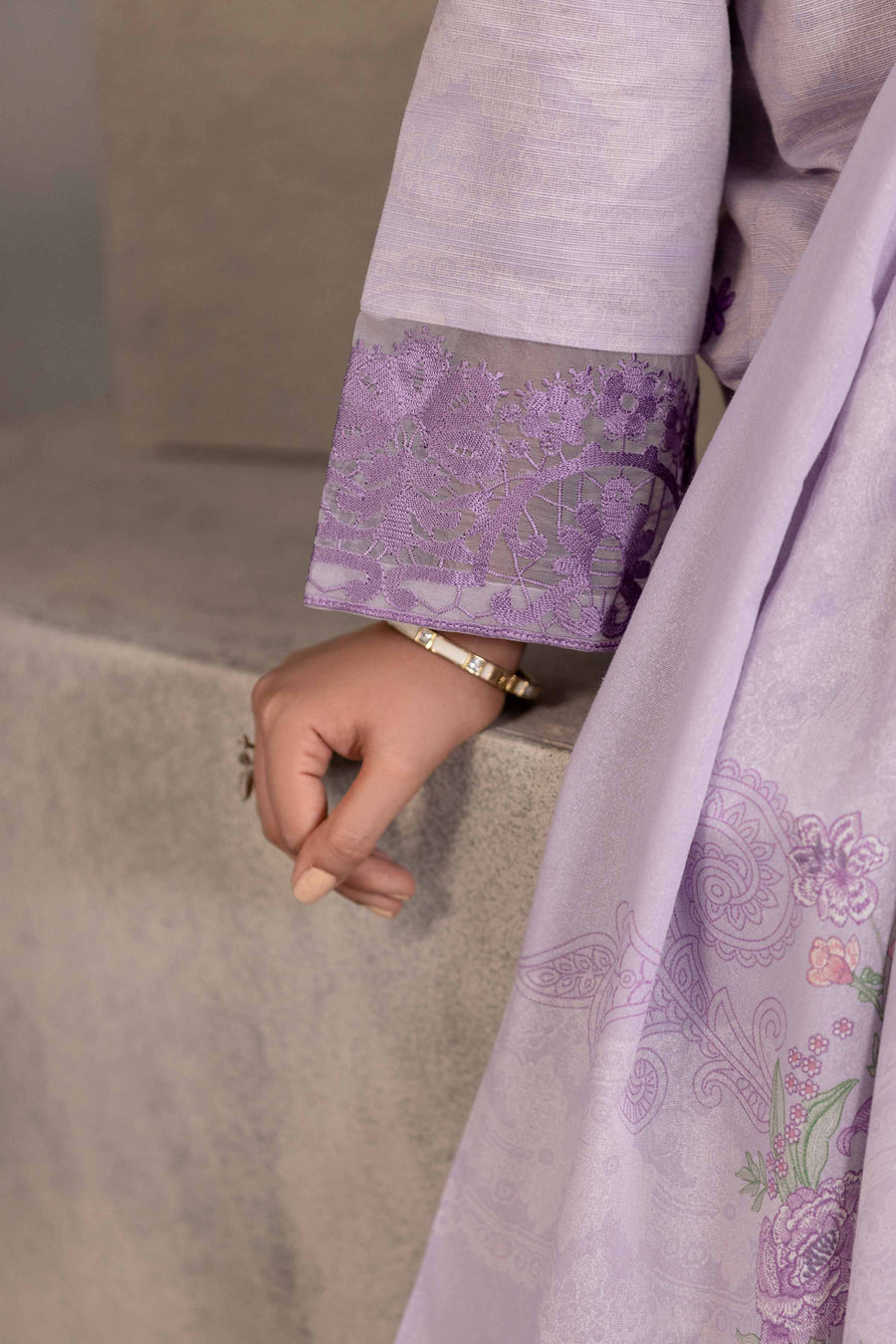Nishat With You Unstitched Embroidered Khaddar 3Pc Suit - 42303219
