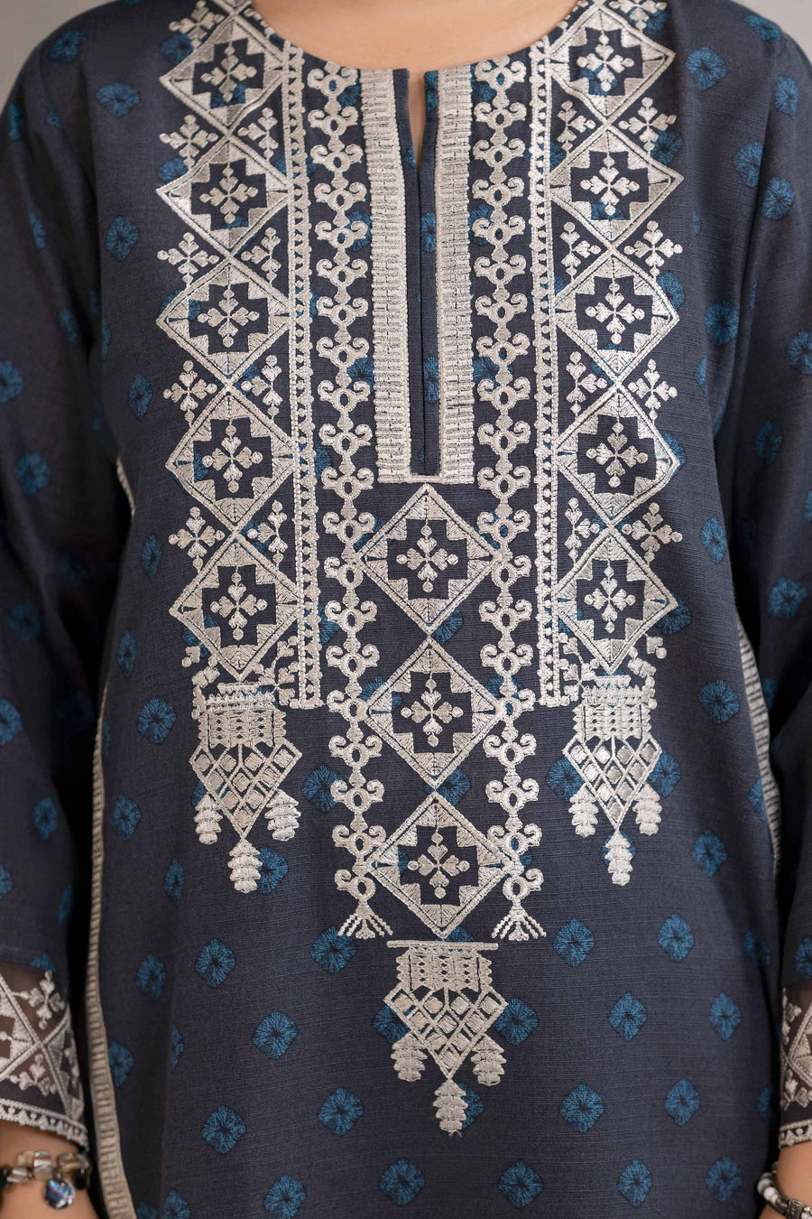 Nishat With You Unstitched Embroidered Khaddar 3Pc Suit - 42303220