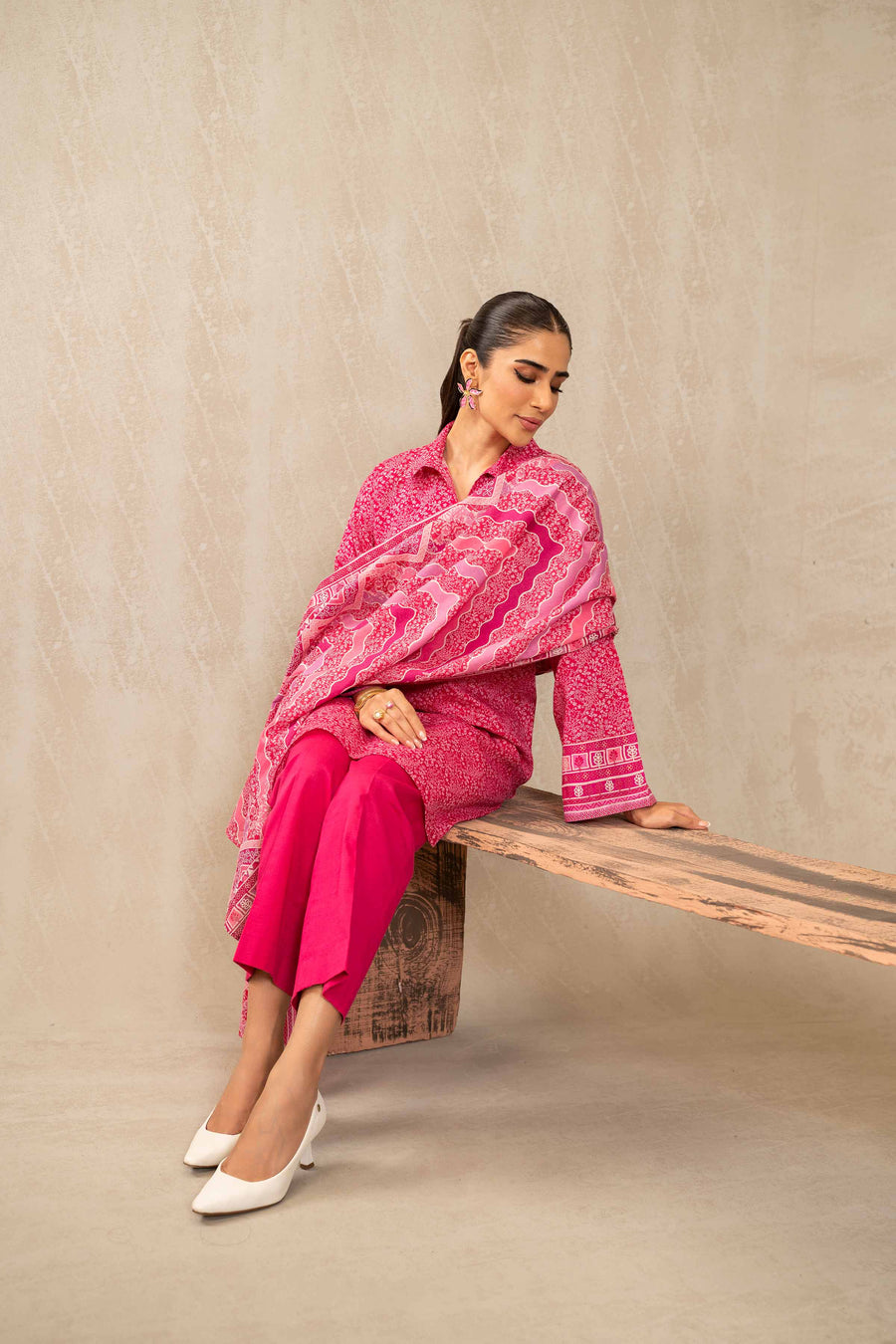 Nishat With You Unstitched Printed Khaddar 3Pc Suit - 42303221