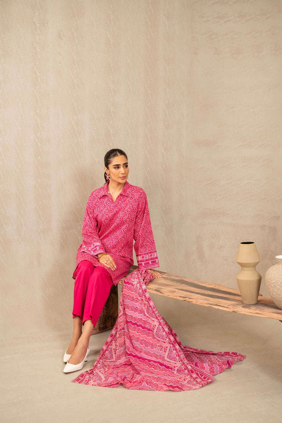 Nishat With You Unstitched Printed Khaddar 3Pc Suit - 42303221